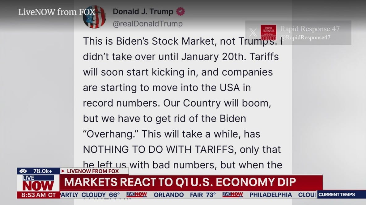 Markets react to Q1 U.S. economy dip